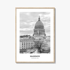 Madison Wall Art No 1, Madison Wall Decor, Madison Poster, Madison Home Decor, Madison Travel Gift, Madison Travel Print