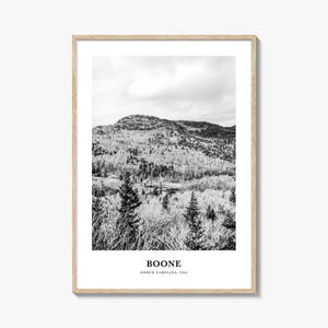 Boone Wall Art No 2, Boone Wall Decor, Boone Poster, Boone Home Decor, Boone Travel Gift, Boone Travel Print