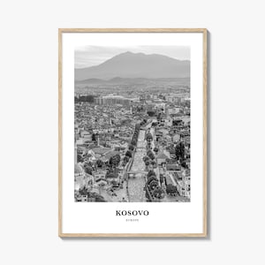 Arte mural de Kosovo, decoración de pared de Kosovo, póster de Kosovo, decoración del hogar de Kosovo, regalo de viaje a Kosovo, impresión de viaje a Kosovo