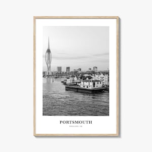 Portsmouth Wall Art England No 1, Portsmouth Wall Decor, Portsmouth Poster, Portsmouth Home Decor, Portsmouth Travel Gift, Portsmouth Travel