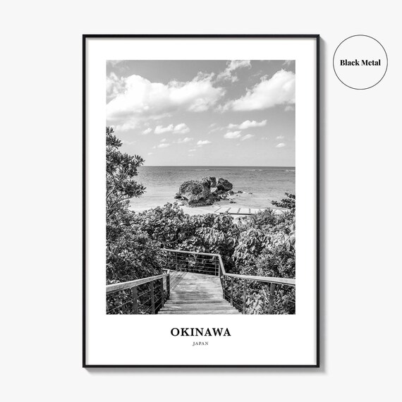 Okinawa Photo Print Black and White, Japan Poster, Ryukyu Islands