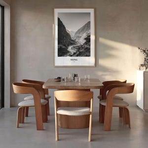 Nepal Photo Print Black and White, Bagmati Province Poster, Kathmandu Valley Wall Art image 2