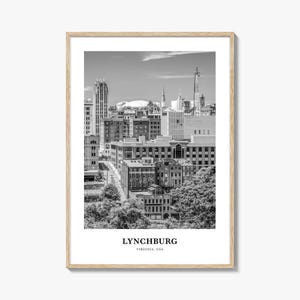 Lynchburg Wall Art, Lynchburg Wall Decor, Lynchburg Poster, Lynchburg Home Decor, Lynchburg Travel Gift, Lynchburg Travel Print
