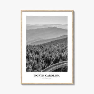 North Carolina Wall Art No 2, North Carolina Wall Decor, North Carolina Poster, North Carolina Home Decor, North Carolina Travel Gift