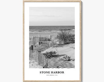 Stone Harbor Wall Art, Stone Harbor Wall Decor, Stone Harbor Poster, Stone Harbor Home Decor, Stone Harbor Travel Gift, Stone Harbor Travel