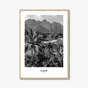 Laos Wall Art No 3, Laos Wall Decor, Laos Poster, Laos Home Decor, Laos Travel Gift, Laos Travel Print