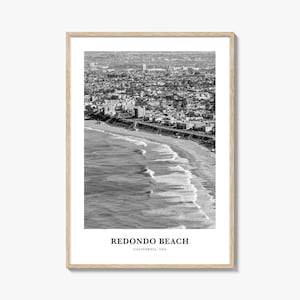 Redondo Beach kunst aan de muur, Redondo Beach muur decor, Redondo Beach poster, Redondo Beach Home decor, Redondo Beach reiscadeau, reizen print