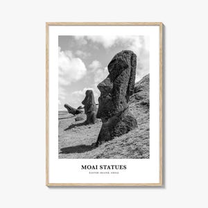 Moai Statues Wall Art, Moai Statues Wall Decor, Moai Statues Poster, Moai Statues Home Decor, Moai Statues Travel Gift, Moai Statues Travel