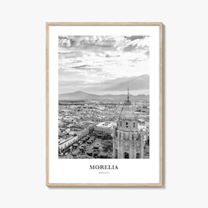 Arte de parede Morelia, decoração de parede Morelia, pôster Morelia, decoração de casa Morelia, presente de viagem Morelia, impressão de viagem Morelia
