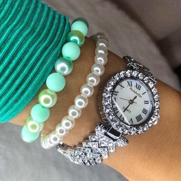 Montre en acier et bracelets