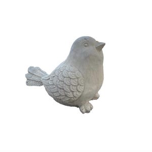 Fat Bird Concrete Statue - Natural Concrete
