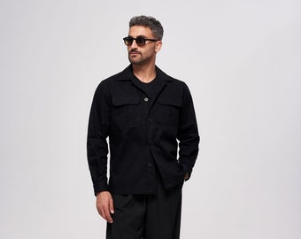 Unisex Black Overshirt