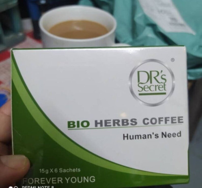 6 boîtes de café aux herbes bio de Drs Secret hommes 15 g x 6 sachets Livraison gratuite image 3