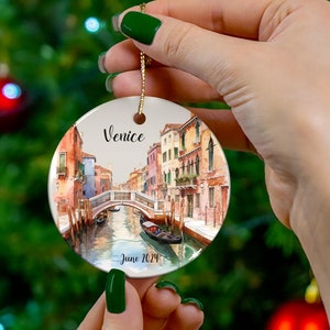 Custom Venice Christmas Ornament, Italy  Ornament, Christmas Ornaments, Venice Italy  Ornament, ChristmasCeramic Ornament