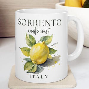 Sorrento Italy Mug, Amalfi Coast Gift,  Ceramic Coffee Mug