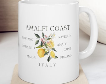 Italy Amalfi Coast Mug,Italy Lemons Mug, Italy Amalfi Coast Gift, Italy Gift, Italian Coffee Mug, Lemons Ceramic Mug 11oz