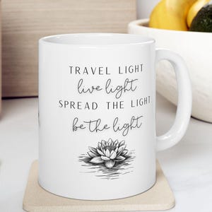 Yoga Ceramic Mug, Yoga Quotes Gift, Meditation Coffee Cup, Zen Tea Mug, Inspirational Quote Cup, Mindfulness Gift, Ceramic Mug 11oz