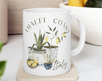 Mok Amalfikust, koffiemok Italië, Italiaanse koffiemok, keramische mok 11oz