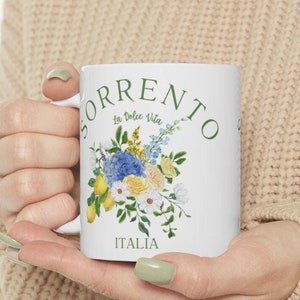 Sorrento Italy Coffee Mug, Lemons Mug, Italy Amalfi Coast Mug, Italy Gift, Italian Coffee Mug, Lemons Ceramic Mug