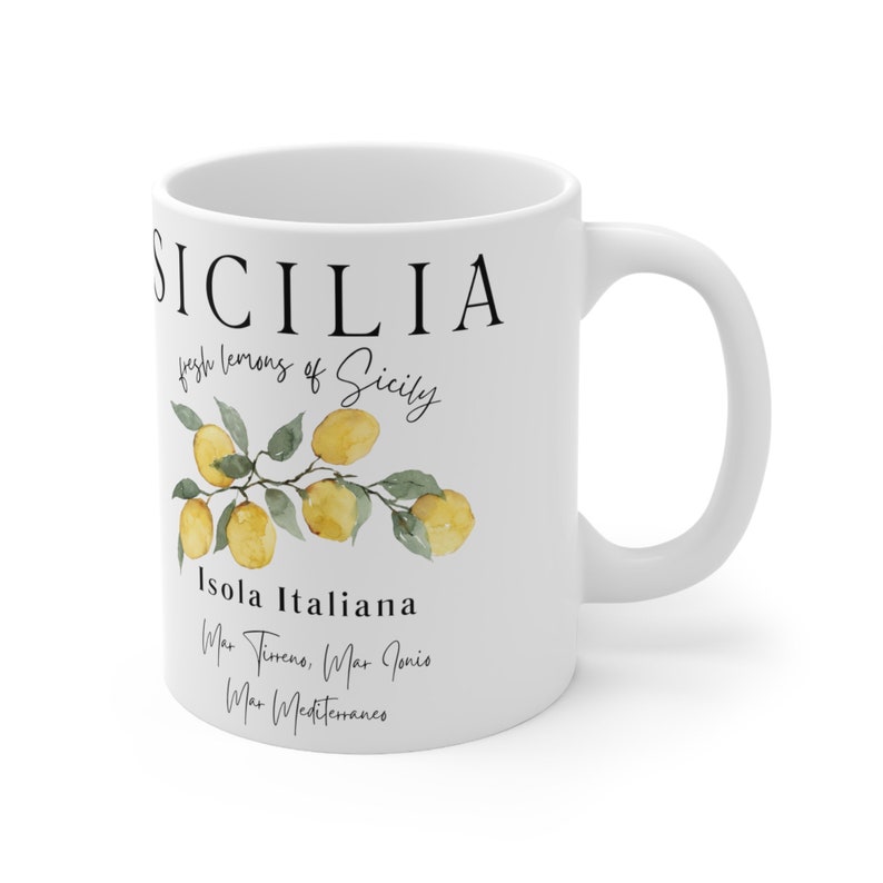 Sicilia Italy Coffee Mug, Sicilia Lemons Mug, Sicily Island Italy Mug, Italy Gift, Italian Coffee Mug, Sicilian Gift Ceramic Mug 11oz image 9