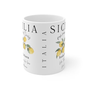 Sicilia Italy Coffee Mug, Sicilia Lemons Mug, Sicily Island Italy Mug, Italy Gift, Italian Coffee Mug, Sicilian Gift Ceramic Mug 11oz image 7