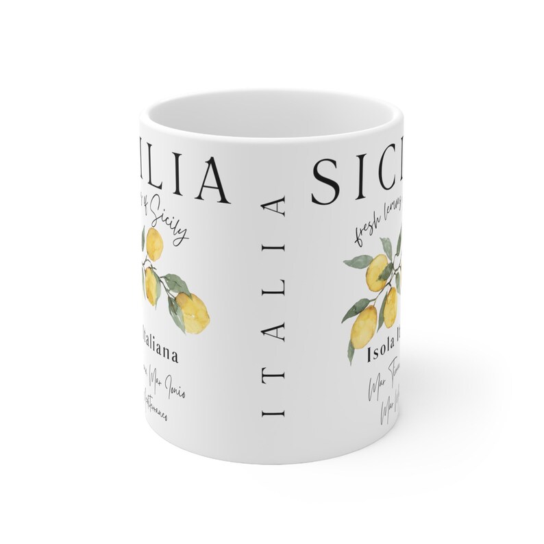 Sicilia Italy Coffee Mug, Sicilia Lemons Mug, Sicily Island Italy Mug, Italy Gift, Italian Coffee Mug, Sicilian Gift Ceramic Mug 11oz image 7