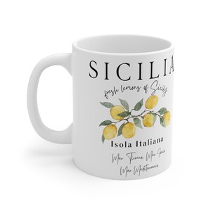 Sicilia Italy Coffee Mug, Sicilia Lemons Mug, Sicily Island Italy Mug, Italy Gift, Italian Coffee Mug, Sicilian Gift Ceramic Mug 11oz image 8