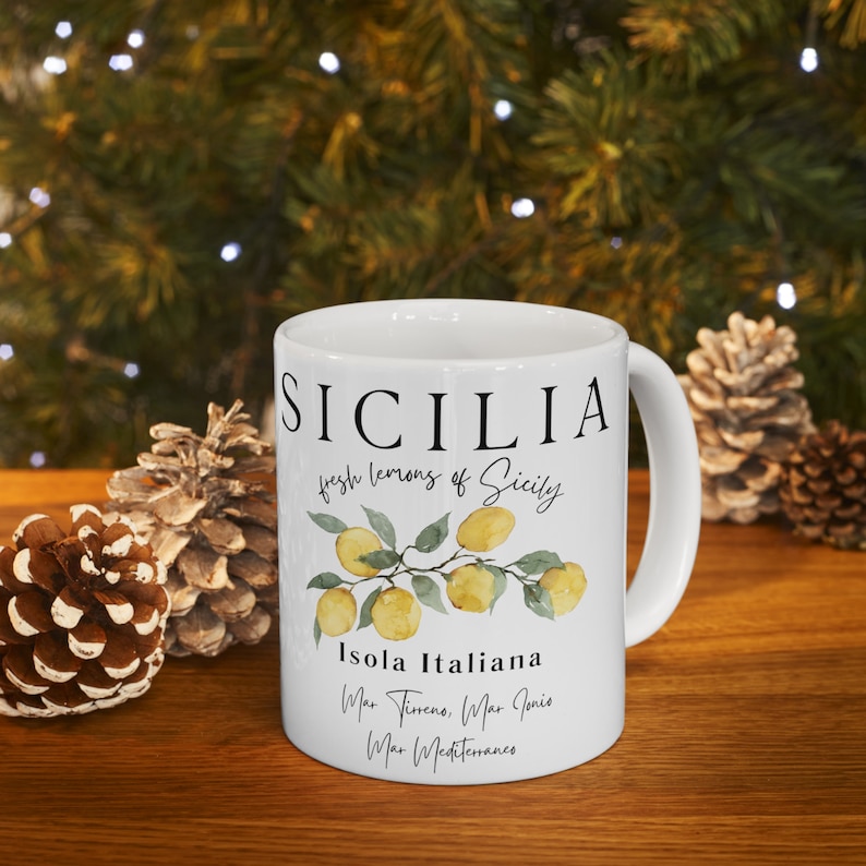 Sicilia Italy Coffee Mug, Sicilia Lemons Mug, Sicily Island Italy Mug, Italy Gift, Italian Coffee Mug, Sicilian Gift Ceramic Mug 11oz image 10