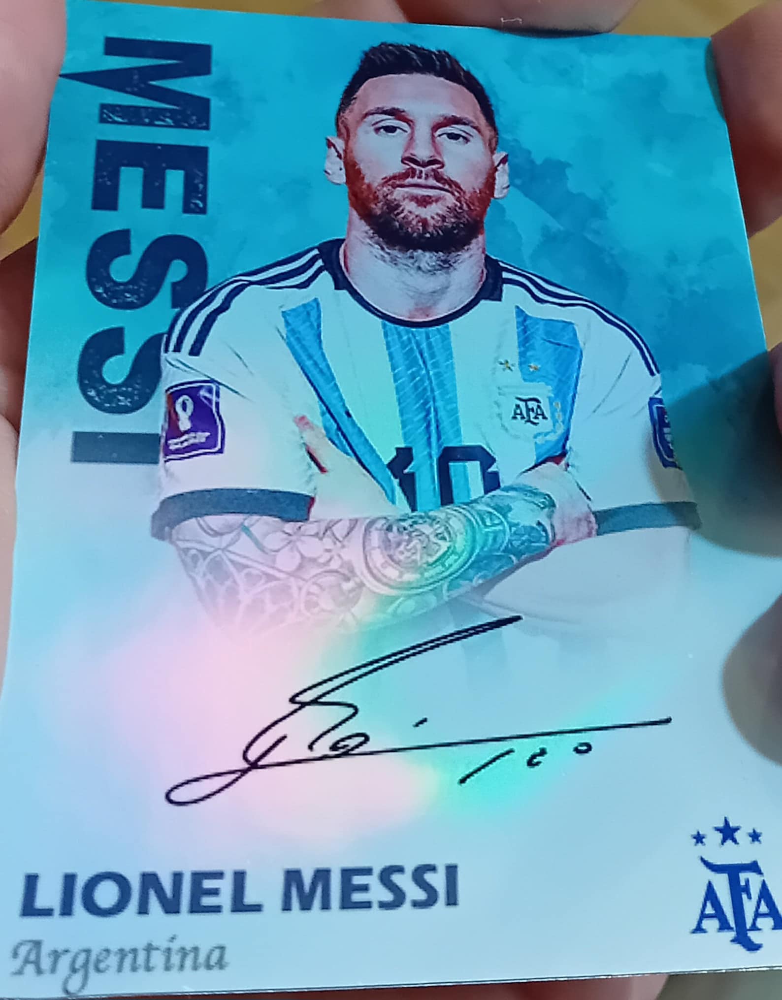LIONEL MESSI AUTOGRAPHED Card - Etsy