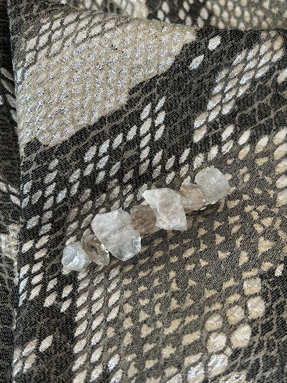 Herkimer Diamond Quartz Hair Clip, Raw Crystal Barrette  display picture 2