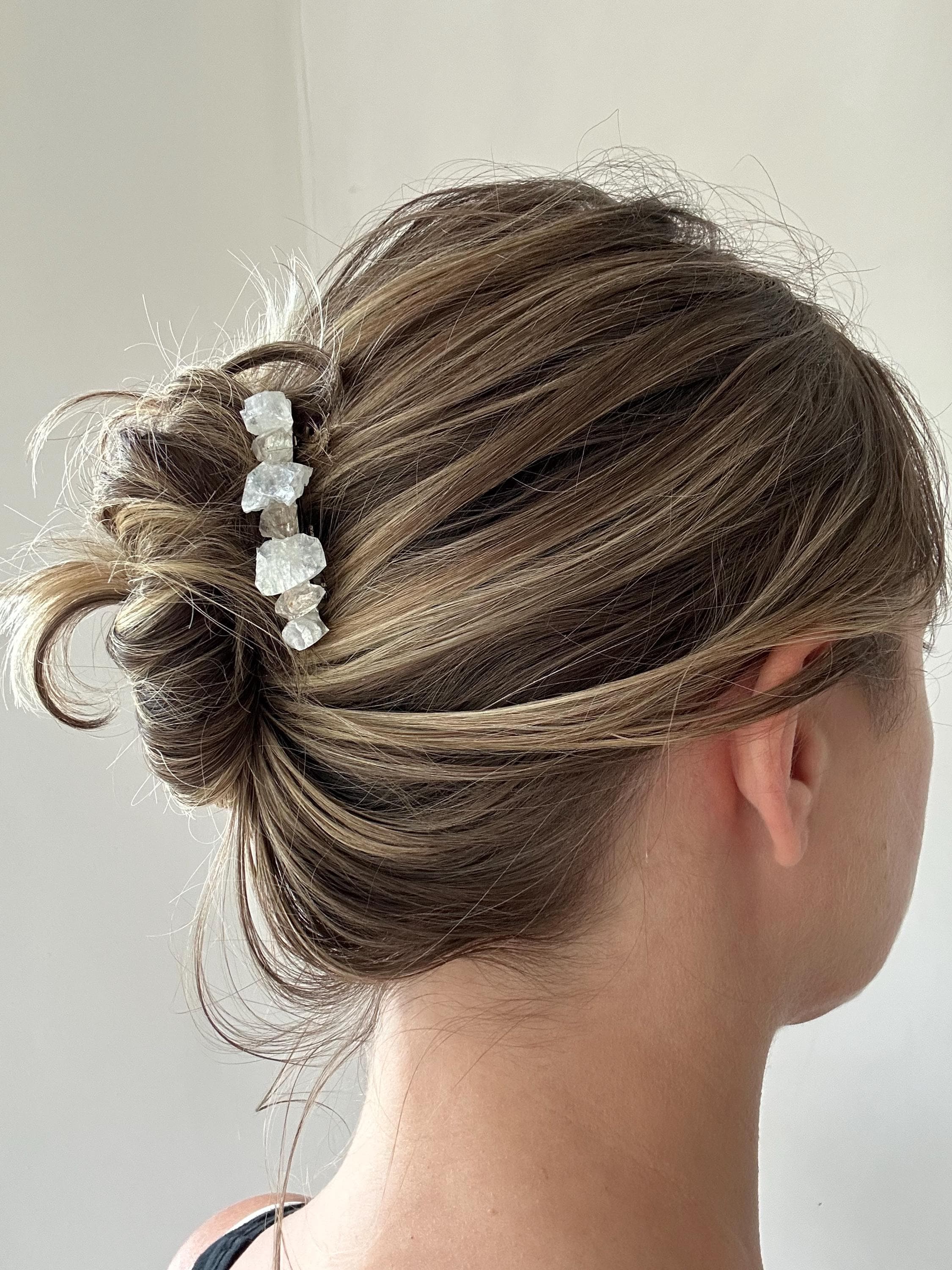 ONLY ONE SET AVAILABLE: Herkimer Diamond Hair Pins Herkimer Diamond Hair Pin – MarMar Jewels Boutique main image 2