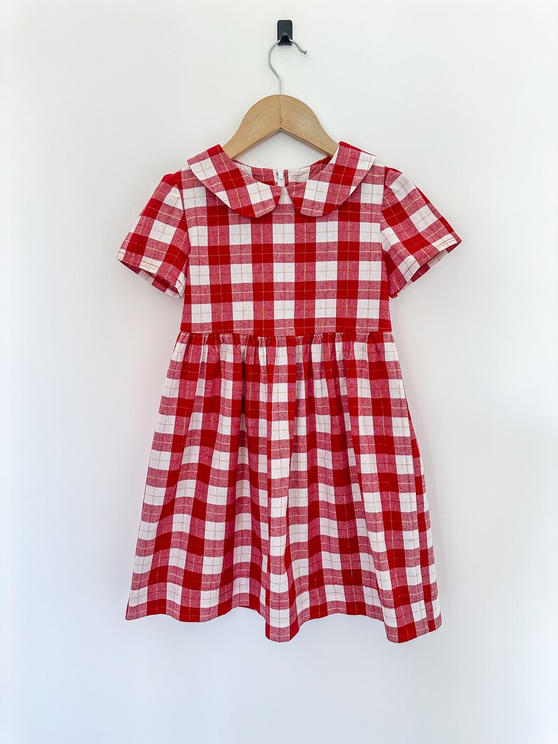 Girls Gingham Dress Etsy