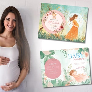 Pack Digital de Imágenes PNG para Tarjetas de Baby Shower – Diseños Imprimibles y Personalizables para Invitaciones y Decoración
