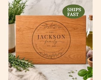 Personalized Cutting Board, Custom Charcuterie Board, Personalized Wood Cutting Board for Housewarming Gift, , Realtor Closing Gift, 409G