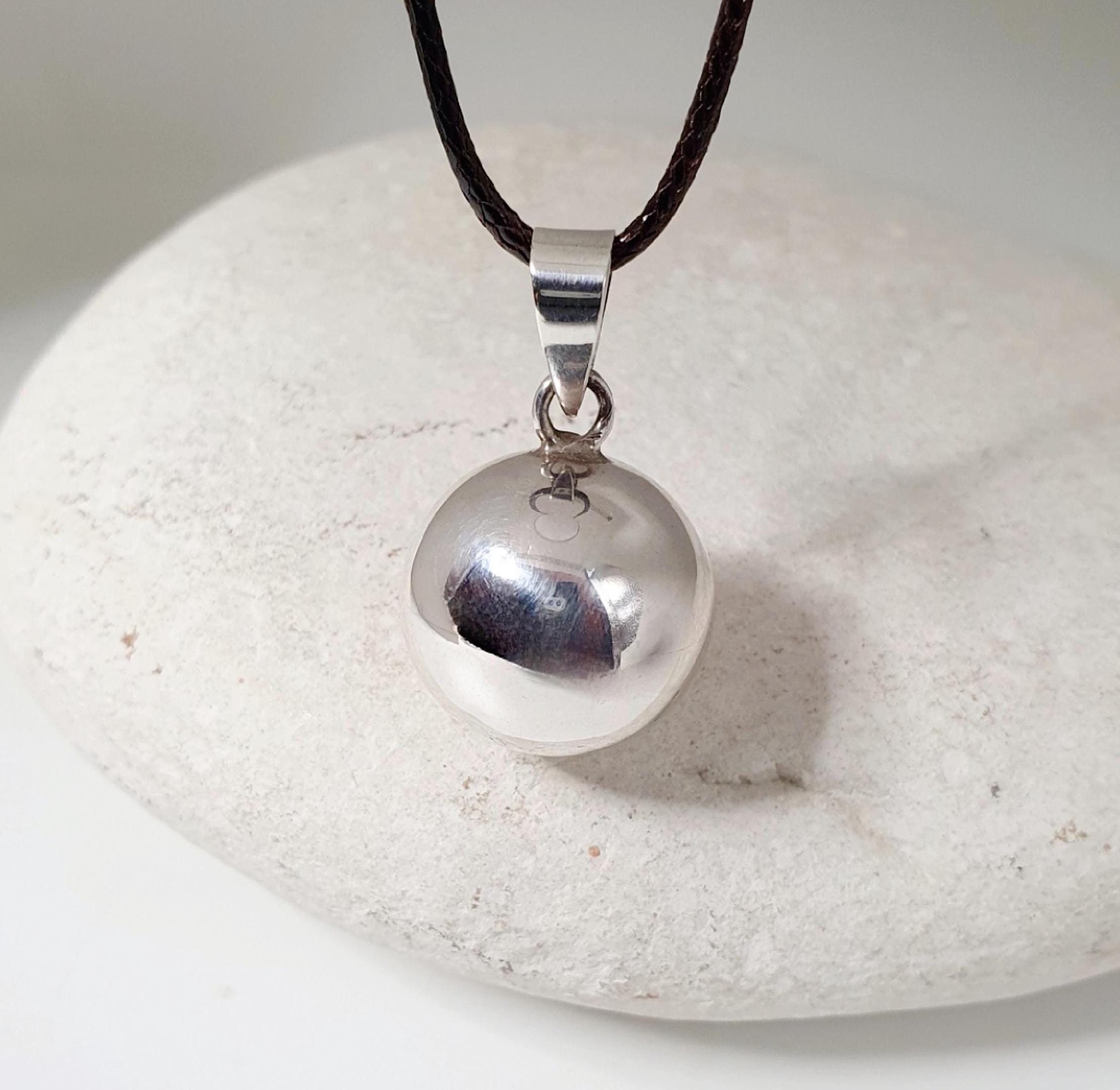 Collana di Zoisite e Argento 925, sfere da 12mm - Collane corte a Sfere