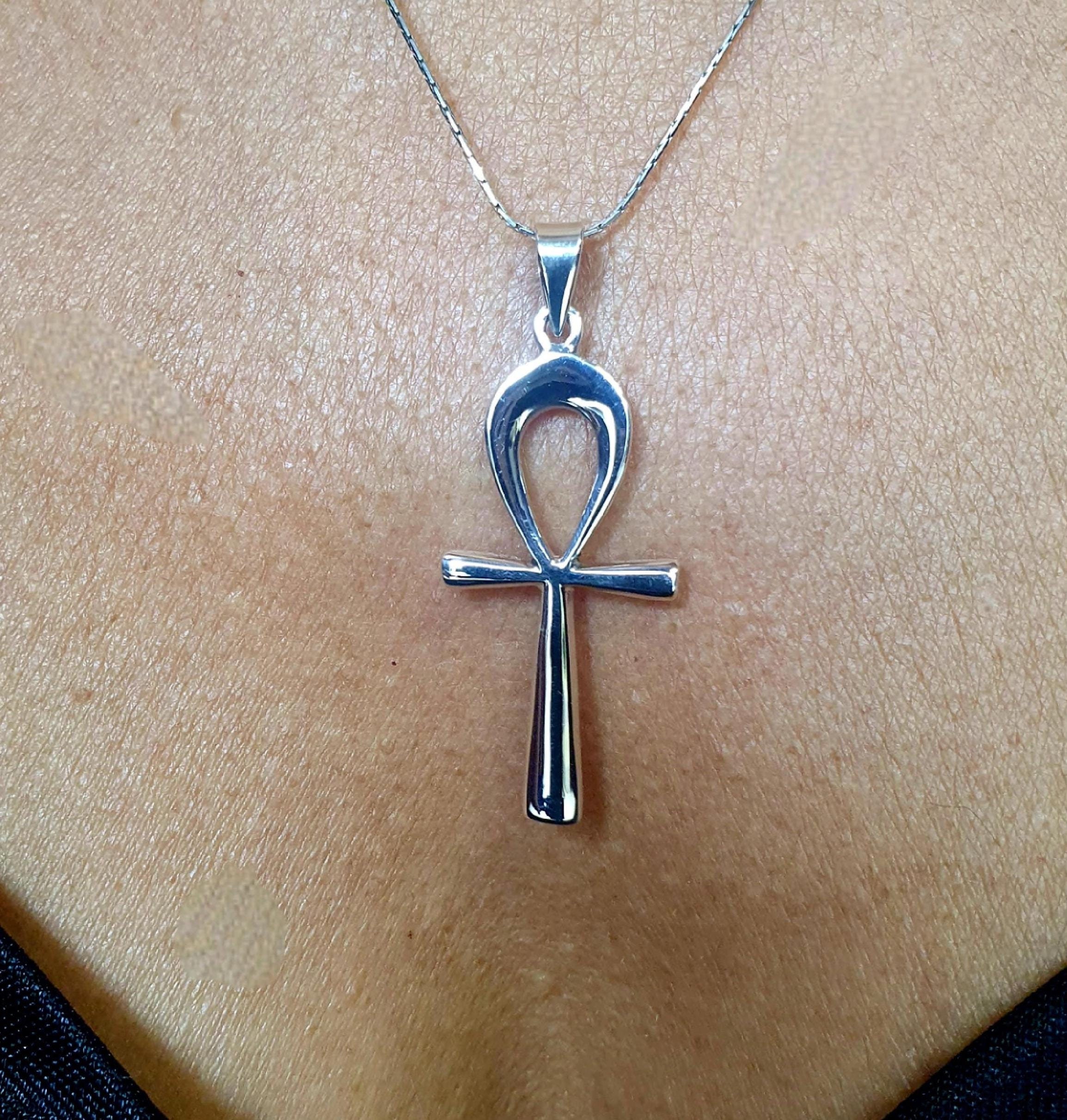 Egyptian cross pendant or key of life, in 925% nickel free silver (P5 HOLY)