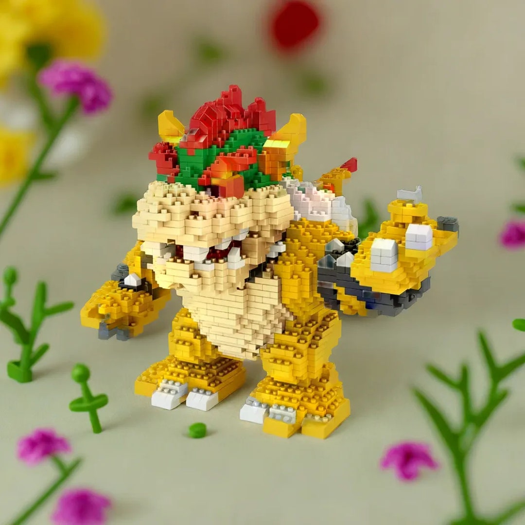 Bowser Micro Blocks Kit Mario Cosplay Educational Toy Kids Building Bowser Micro Blocks Kit Mario Cosplay Educational Toy Kids Building