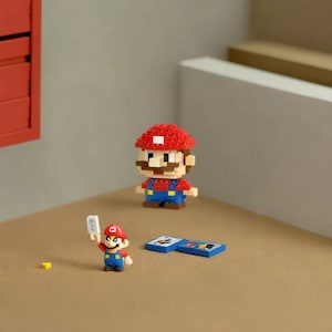 160pcs Mario Puzzle Blocks | Cute Anime Super Mario Bros Model | Creative Brick Kit for Kids | Birthday Gift Idea