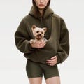 Kangaroo Pouch Unisex Fleece Hoodie: Dog Cat Carrier Sling Large Pocket product logo