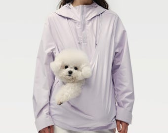 Marsupio Kangaroo, unisex, impermeabile, con cappuccio, borsa a tracolla: ampio marsupio per cani e gatti con tasca grande.