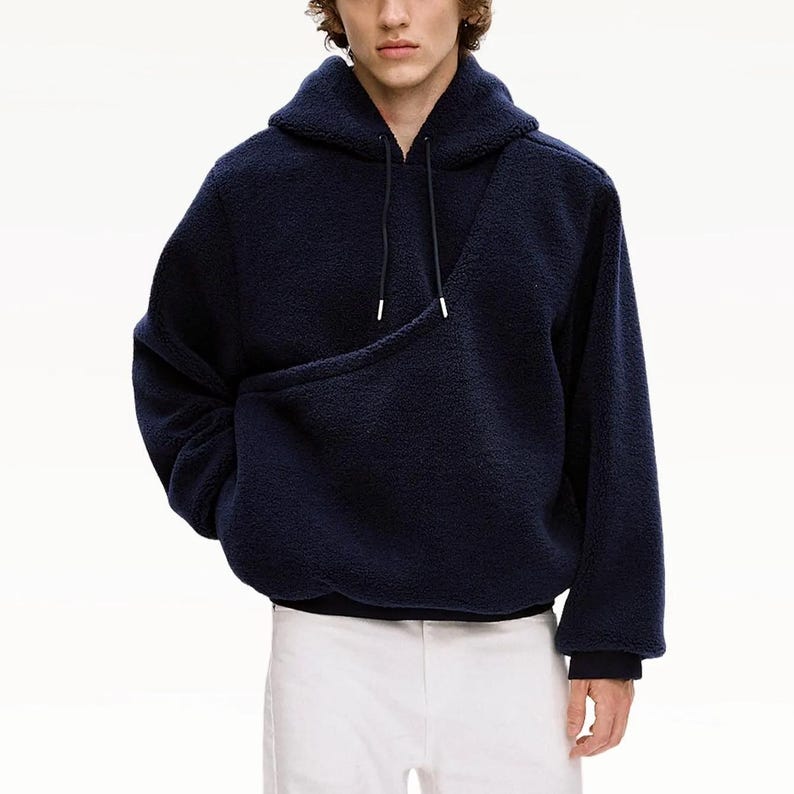 Kangaroo Pouch Unisex Fleece Hoodie: Dog Cat Carrier Sling Large Pocket image 4