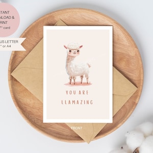 Bedankkaart, je bent geweldig, schattige dierenkaart, grappig bedankje, Thanksgiving, kaart voor hem, kaart voor haar, Moederdag, Vaderdag