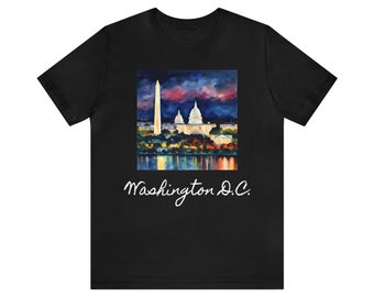 Washington d.c. city tshirt holiday gift for him t shirt holiday gift for her city painting