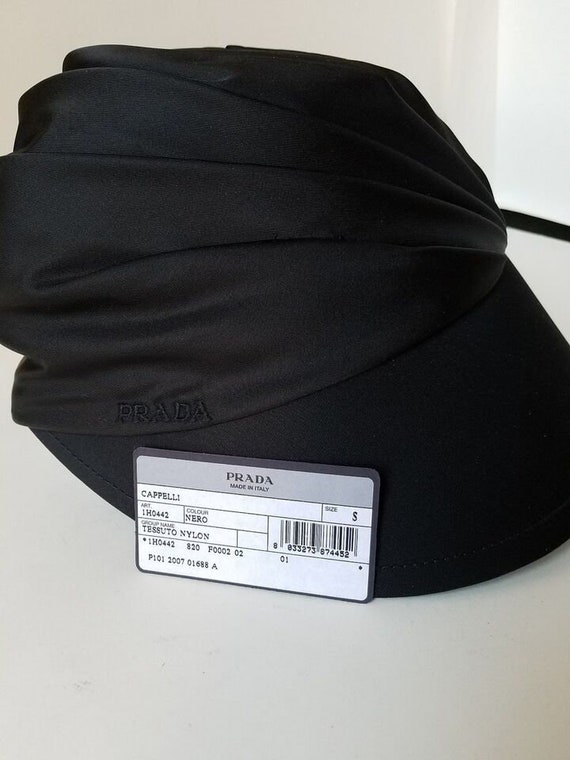 PRADA Cappelli -Hat-Black Tessuto-Nylon--New SZ S - image 7