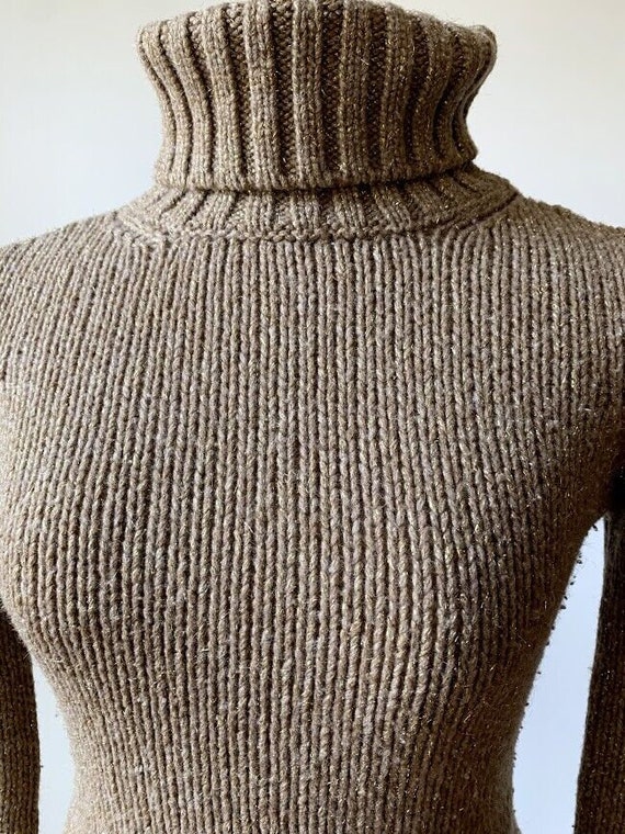 Dolce&Gabbana women's sweater turtleneck bronze c… - image 3