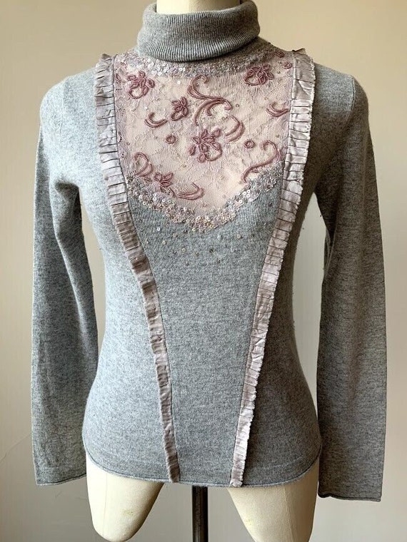 Christian Lacroix Cashmere/Wool Embroidered Sequin