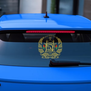 Afghanistan Logo, Flagge, map, Aufkleber für Autoheckscheibe - Hochwertiger Vinyl-Aufkleber, UV & Wetterbeständig, für alle Länder verfügbar