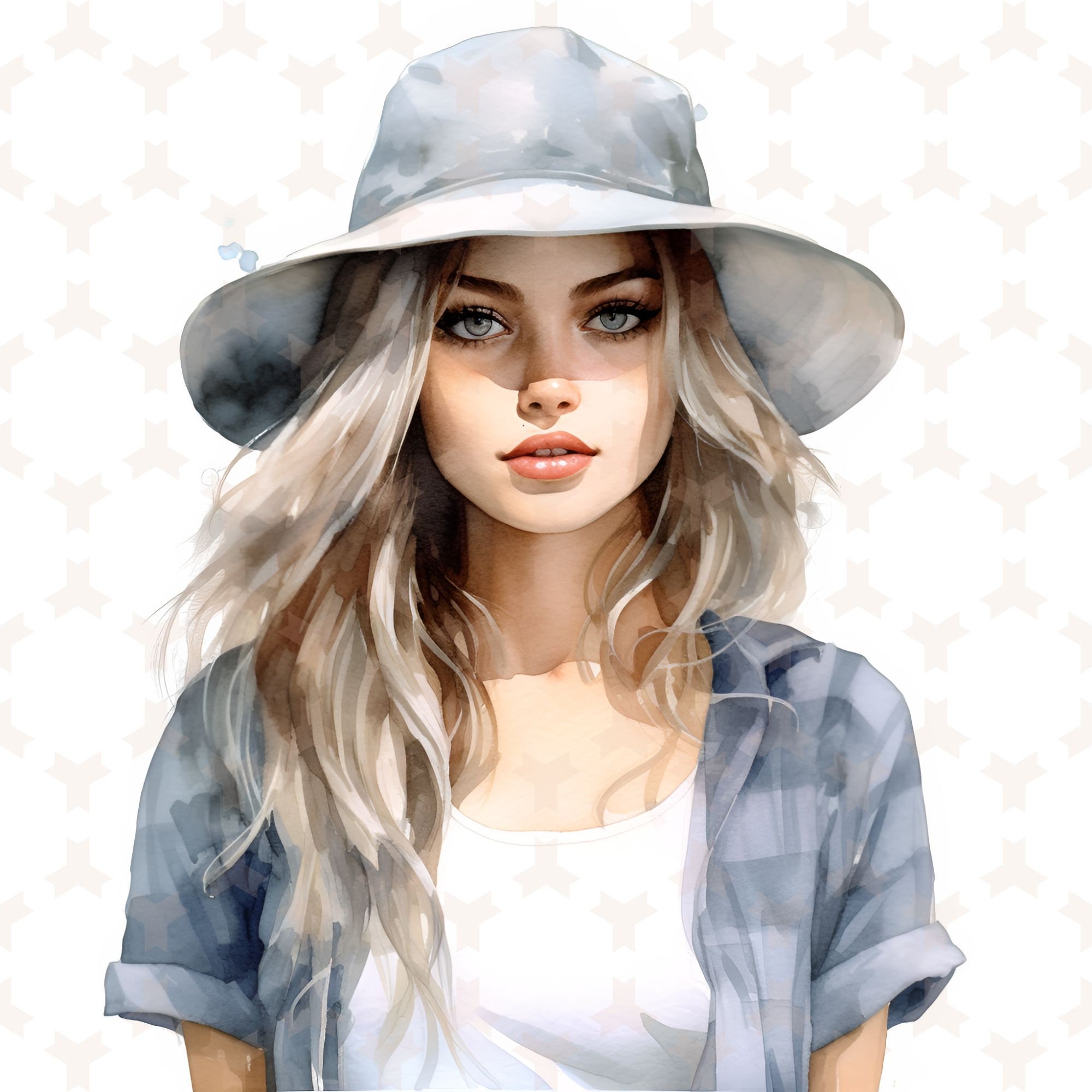 Teenage Girl Wearing Hat Clipart Set of 10 Pngs Teenage Etsy