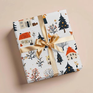 Christmas Wrapping Paper Christmas Gift Wrapping Paper Christmas Gift Wrap Christmas Cottagecore Wrapping Paper Roll Gift Wrap Paper Gift