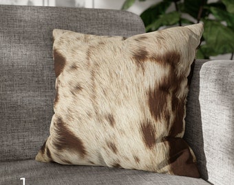 Western Cowhide Pillow FAUX Cow Print Pillow Western Decor Pillow Cover Animal Print Sofa Throw Pillow Cover Western Gift Home Decor Gift